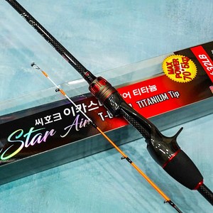 씨호크 이카스타 에어 티탄 티타늄 한치 오징어 갈치 텐빈 낚시대, 블랙레드