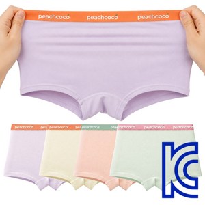 피치코코 KC 여아용 학생 드로즈 사각 팬티 4종 세트