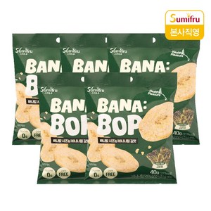 스미후루 바나밥 시즈닝 바나나칩 (김맛), 5개, 40g
