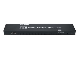 컴스 HDMI 4K 30Hz 16포트 멀티뷰어 16:1 화면 분할기 OU848, 블랙, 1개