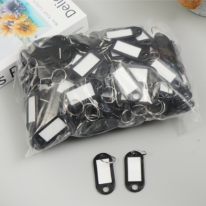 BOGUSAGU 칼라 열쇠고리 네임택 20P BSN-001, 블랙, 20개, 1세트