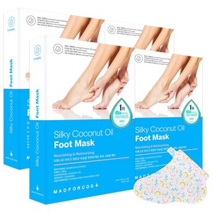 매드포코스 촉촉한 실키 코코넛 오일 풋 마스크, 20개입, 1개, 16ml