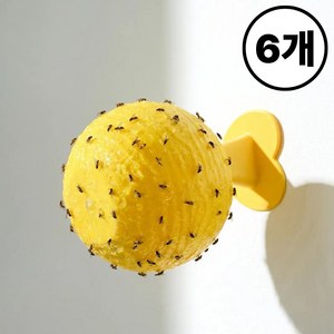 일상쏙 날파리 초파리 트랩 끈끈이 가정용 퇴치기 퇴치제, 80g, 6개