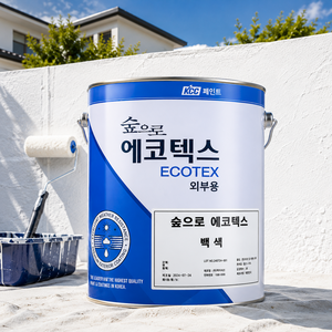 KCC페인트 숲으로 에코텍스 외부용 수성페인트, 1개, 4L, 백색