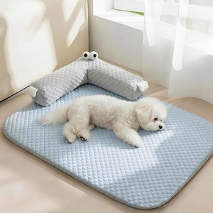 Wadnesyn 여름 고양이 강아지용 쿨매트, 블루, 1개