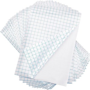 16개 PVC 투명 자착 모눈 보조시트지 눈금인쇄 시트지 305x200x0.1mm, 파랑색