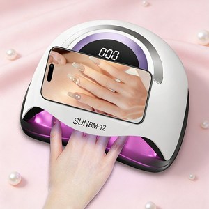 SEVOREN 프로 젤램프 라이트 300W UV/LED 전문가용 젤네일 램프 고출력 젤네일램프 4단 타이머 검은손 걱정 없음 네일젤램프, 1개, 화이트
