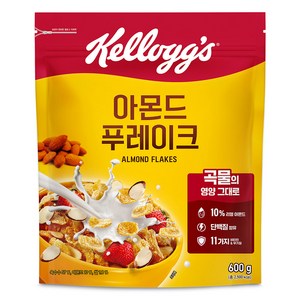 켈로그 아몬드 푸레이크 시리얼, 600g, 4개