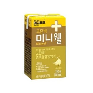 메디푸드 고단백 미니웰 바나나맛 농축균형영양식, 150ml, 48개