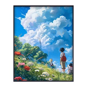 코지하루 DIY 명화그리기 유화 그림 그리기 아크릴화, 바람이 머무는 언덕 30x40 (B537), 1개