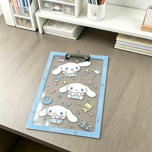 산리오 캐릭터 투명 A4 클립보드 메탈 집게 서류판 2개세트, 1개, 7