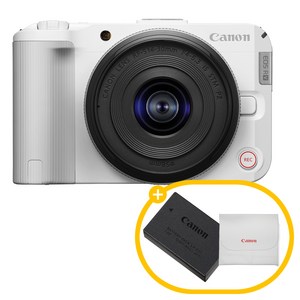 캐논코리아 정품 EOS R50 V 14-30 KIT 화이트 + LP-E17 정품배터리 + 포켓융 / 크리에이터 스트리밍 브이로그 카메라