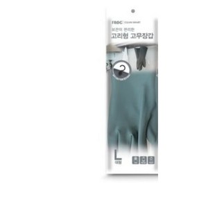 프로그 고리형 고무장갑, 그레이, 대(L), 6개