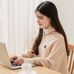휴대용 망토 USB 발열담요 다용도 전기담요 발열 숄 머플러 차박 캠핑 여행용 보온 담요, 베이지