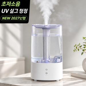 Darlisex 가정용 대용량 가습기 4L 무소음 무드등 초음파 가습기 간편 통세척/항균, 화이트, H230T