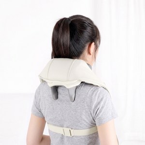Rotima 목 어깨 마사지기 무선 온열 강력 저소음 선물용 안마기, 베이지, NB01