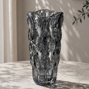 마벨인홈 아트 크리스탈 인테리어 유리화병, 그레이