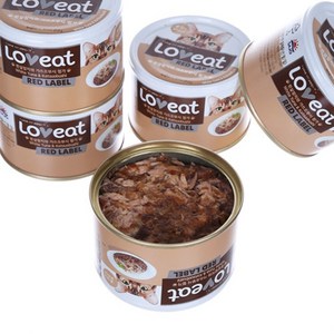 사조러브잇 레드라벨 고양이 간식캔, 혼합맛(흰살참치/가쓰오부시), 160g, 24세트