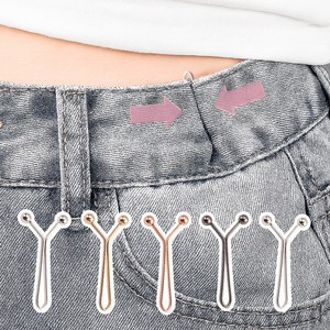 앙플러스 간편한 Y핀 바지 허리 조절 줄이기 클립, 5개, 클래식블랙