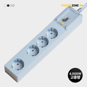 파워존 고용량 웨이브 멀티탭4구 누전차단 50cm 1.5m 3m 5m 7m 에어컨 냉풍기, 7m파스텔블루 wlb470PBL, 1개, wlb470PBL