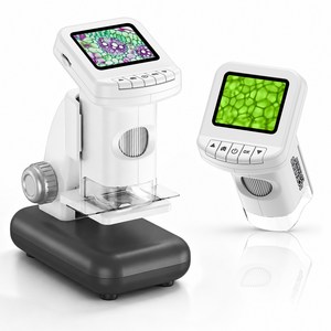 APEXSO 2in1 디지털 현미경 고배율 1200배 휴대용 광학 전자 미니 실체 확대경 두피진단기 키즈 선물, 1개