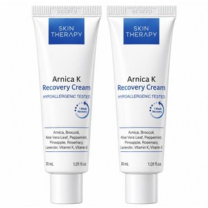 아르니카 케이 리커버리 크림 스킨테라피 | 멍크림 연고 | 1 Week | 붓기 타박상 | Arnica Bruise Cream | 유아 어린이 안전 | 8가지 추출물, 30g, 2개