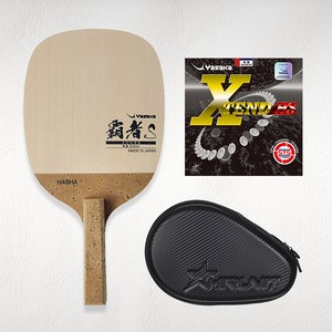 야사카 하샤S 펜홀더 탁구라켓 + 야사카 엑스텐드HS 러버 부착세트 (고급하드케이스 포함), 1개, 하샤S 펜홀더 탁구라켓 + 엑스텐드HS 러버 세트