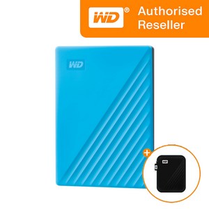 WD NEW MY PASSPORT Gen3 1TB 외장하드 + 파우치, 블루