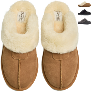 울룰루카타 천연소가죽 클래식 겨울 털 양털 방한 슬리퍼