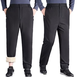 남성용 겨울 방풍 패딩 방한바지 직통 밴딩 허리 기모 방한 작업복 753