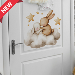 아이오쉬 매일 동화같은 아이방 포인트 벽지 스티커 데코 인테리어 집 꾸미기, 7. 토끼가족