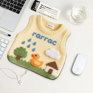 예쁘고 귀여운 니트 디자인 마우스패드, 1개, 새끼오리 30*35cm