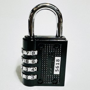 4단 비밀번호 자물쇠 블랙, 1개
