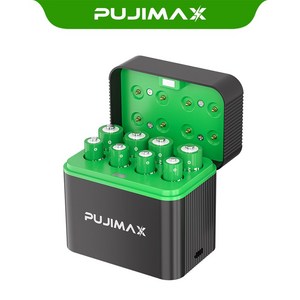 PUJIMAX 스마트 건전지 충전기 케이스 8구AA4+AAA4 1100mWh+4255mWh 겸용 1.5V 리튬이온 충전식 배터리 세트 L812, 1개
