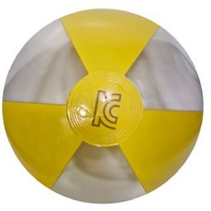 대)2색 투명컬러비치볼, 1개, 투명노랑, 40cm