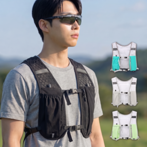 알파런 러닝조끼 경량 런닝 베스트 가방, 1개, 블랙