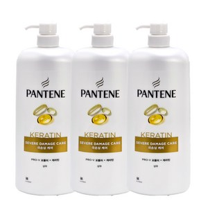 팬틴 극손상케어 샴푸, 1.2L, 3개
