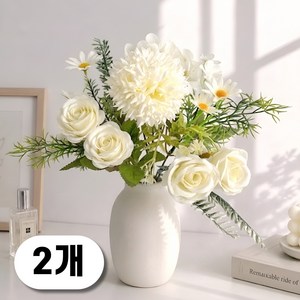 유즈데이 365일 화사한 홈인테리어 조화, 2개, 화이트