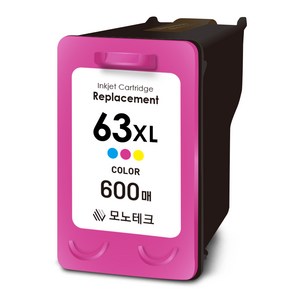 모노테크 HP 63XL 호환잉크 특대용량, NO.63XL 컬러, 1, 1개