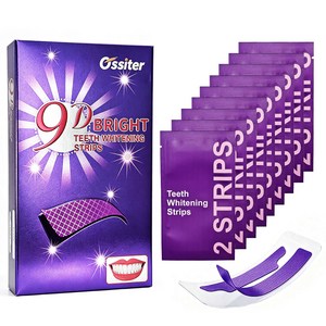 미국기술 V34 건식 치아 미백패치 치아 미백 테이프 보라색 화이트닝 스트립 데일리 치아 착색 관리 18P, 1세트