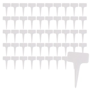 화분이름표 50개 set 블랙 그린 화이트 레드 브라운 블루 오렌지 옐로우 선택가능, 화이트50개set