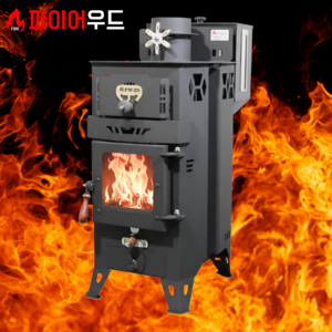 파이어우드 화목펠렛겸용난로 20-30평형 독일산내열유리 2중격벽구조 가정용 업소용 PW-20