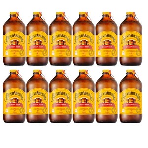 분다버그 진저비어 탄산음료, 375ml, 12개