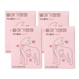 울애기쌩쌩 이너플러스 반려동물 종합영양제 기관지 심장 신장 간 케어, 60정, 4개