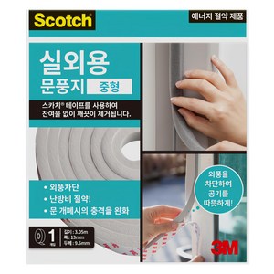 3M 스카치 실외용 문풍지 중형 2294, 1개