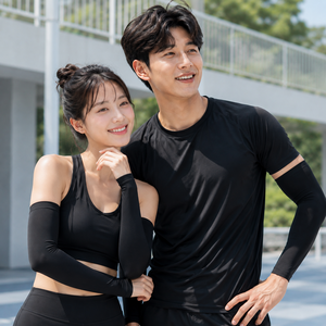 핏모어 3D 자외선 차단 냉감기능성 쿨토시 국내생산, 4세트, 블랙