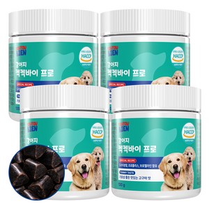 강아지 영양제 기관지 호흡기 심장 켁켁 거림 거위소리 애견 노견 노령견 반려견 대형견 소형견 뚜뚜비앙, 4박스, 호흡기/기관지, 120g