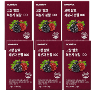 맘픽 고창 발효 복분자분말 고창복분자발효추출농축분말 100% HACCP 정품, 6개, 14회분