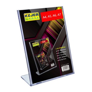아크릴 POP 꽂이 L형 세로 A4 쇼케이스 안내판
