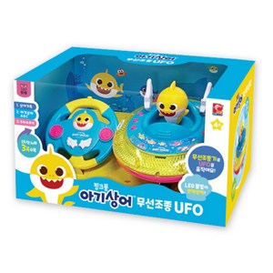 피노키오 핑크퐁 아기상어 무선조종 UFO 작동완구, 혼합색상, 1개